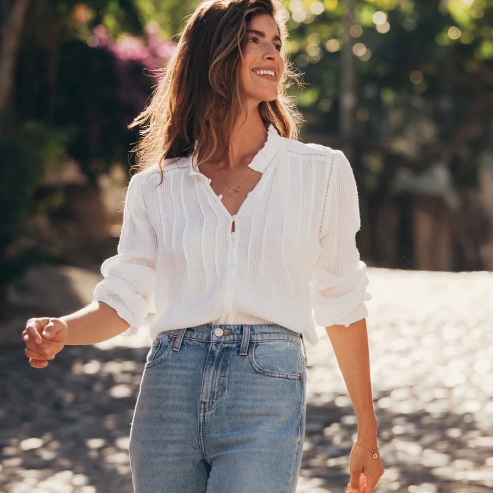 Faherty Peasant Top EUC sz Sm